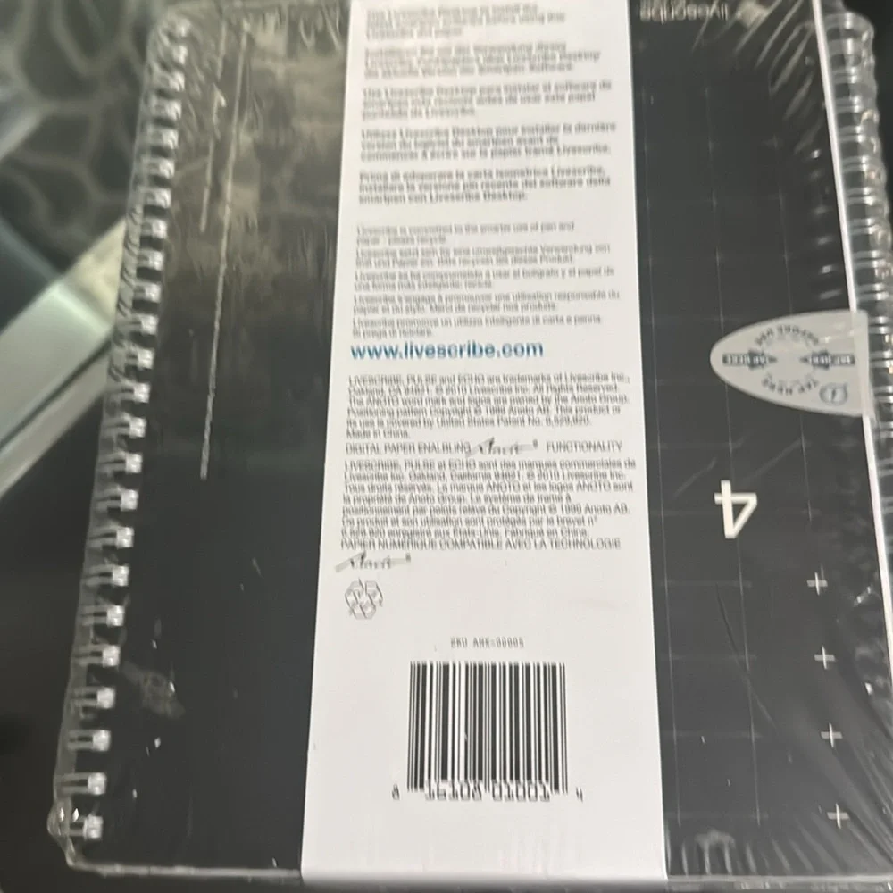 Livescribe A5 Grid Notebook, Pack of 4 New sealed 1-4
